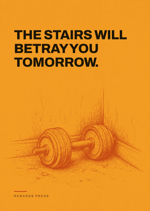 The stairs will betray you tomorrow.