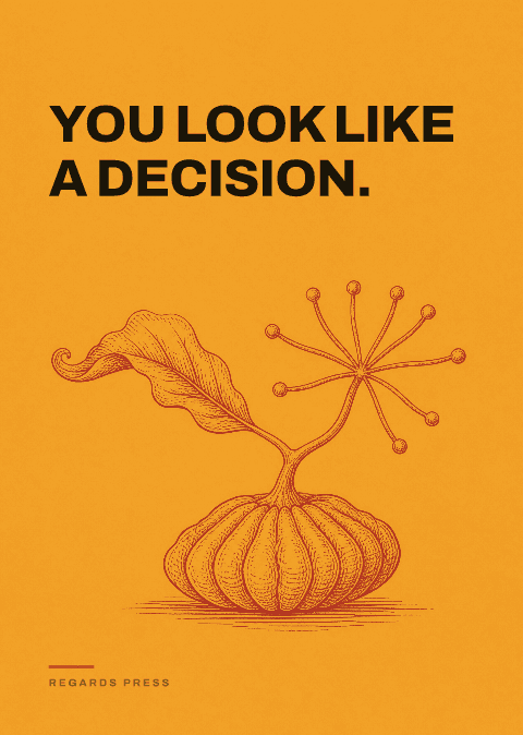 You look like a decision.