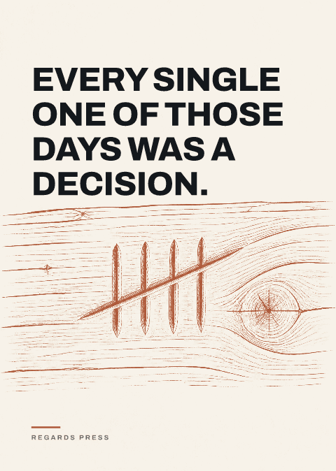 Every single one of those days was a decision.